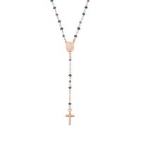 Collana Amen Donna Rosari in Argento Cristallo CRO10RBLTO4 - CRO10RBLTO4